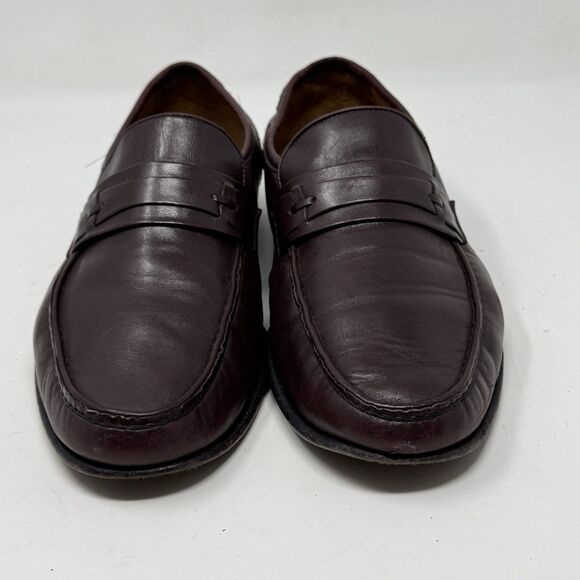 Allen Edmonds Modena Loafers Mens 9 EEE Wide Burgundy Leather Slip On Shoe Italy main image 9